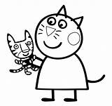 Pig Peppa Coloring Pages Candy Cat Printable Print Gatto Anywhere Won Find sketch template