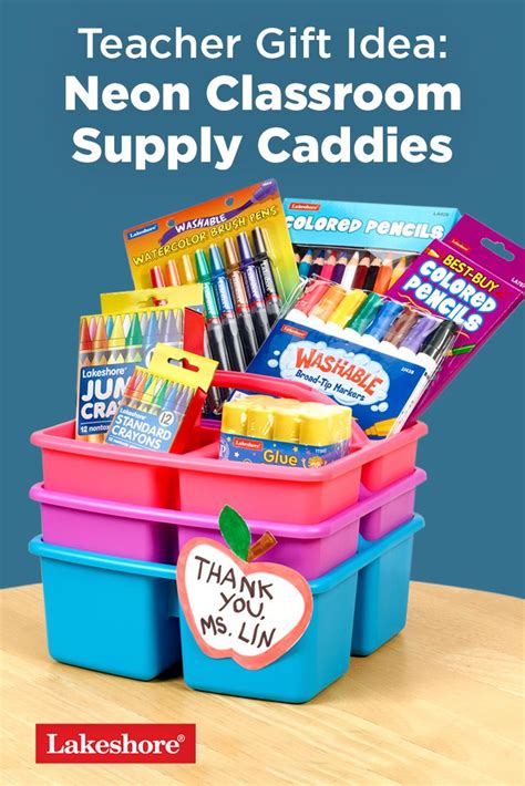 Neon Classroom Supply Caddies In 2020 Presents For Teachers