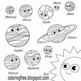Space Coloring Solar System Planet Pages Science Planets Printable Kids Color Drawing Clipart Cartoon Easy Fiction Doodling Portrayal Youngsters Android sketch template