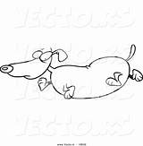 Wiener Obese Outlined Toonaday sketch template