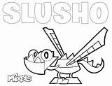 Coloring Pages Mixels Marshmallow Printable Stick Pocoyo Trade Mixel Series Figure Robber August Center Pumpkin Pie Color Slusho Nerf Print sketch template