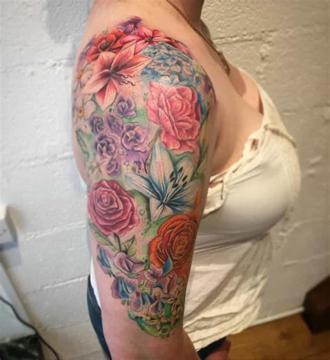 Top 49 Best Flower Tattoo Sleeve Ideas 2021 Inspirati