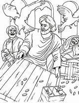 Coloring Jesus Temple Clears Popular sketch template