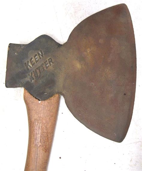 antique keen kutter broad axe    head    staf