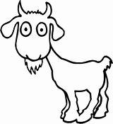 Goat Coloring Pages Cartoon Goats Color Printable Kids Animal Clipart Print Sheet Library Animals Sheep Back Drawings Gruff Billy Children sketch template