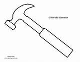 Hammer Coloring Tools Template sketch template