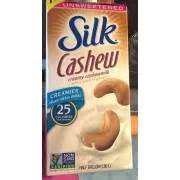 silk cashew creamy cashewmilk   touch  almond calories
