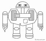 Roboter Jetpack Artus Downloaden sketch template