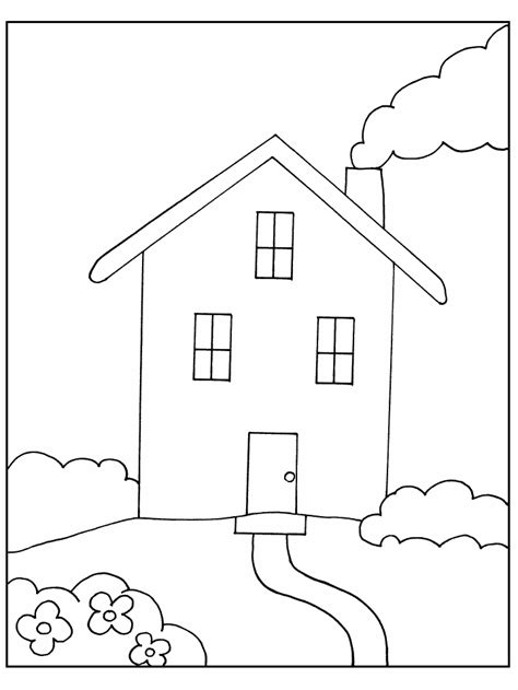 house coloring pages    print