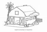 Coloring Colouring Farm Barn Pages Shed Printable House Kids Print Cartoon Draw Barnyard Farms Village Animals Drawings Animal Book sketch template