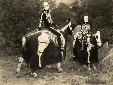 spooky skeletons riding horses  halloween
