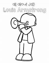 Armstrong Louis Musicians sketch template