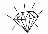 Diamant Kleurplaat sketch template