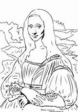 Lisa Mona Da Leonardo Coloring Vinci La Gioconda Printable Pages Categories sketch template