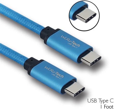 usb  cable wirotech light blue usb   usb  fast charging cable  foot light blue