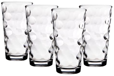 attractive bubble design highball glasses clear heavy base