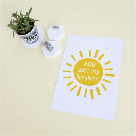 sunshine typography print  yoyo studio