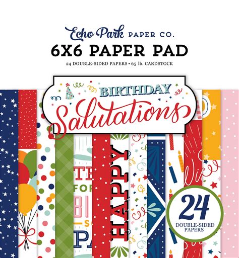 birthday salutations  paper pad