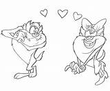 Taz Namorada Looney Tunes Tudodesenhos Tazmania Wombles sketch template