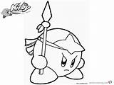 Kirby Coloring Pages Spear Printable Getdrawings Needle Kids sketch template