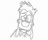 Max Goof Head Coloring sketch template