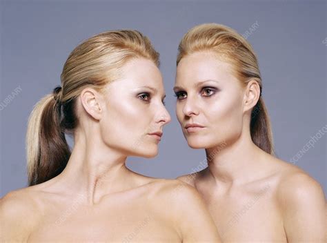 identical twin sisters stock image p900 0092 science photo library
