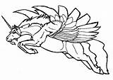 Colorare Disegno Volante Unicorno sketch template