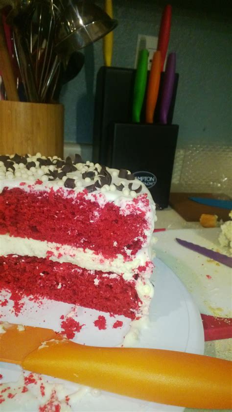 Red Velvet Cheesecake Layer Cake Bigoven