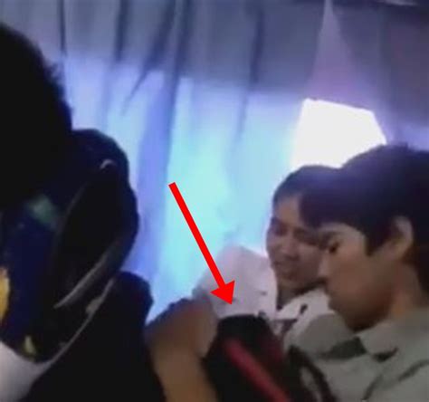 couple doing something inside the bus caught on camera