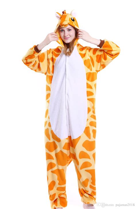 Giraffe Onesie Pajamas Adult Teen Cute Cosplay Costumes