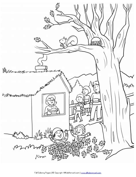 autumn  fall coloring pages   print