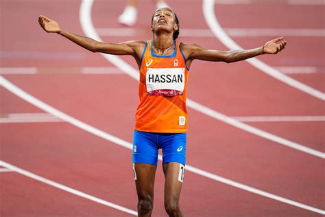 hassan wins  gold   races   days  fall  injury