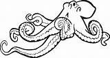 Octopus Gurita Mewarnai Clker sketch template