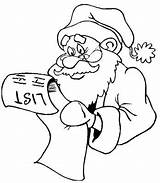 Santa Coloring Pages List Christmas sketch template