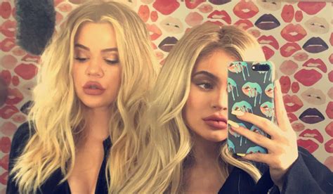 pregnant sisters khloe kardashian and kylie jenner snap new selfies