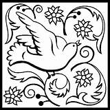 Dove Coloring Pages Peace Printable Doves Animals Comments sketch template