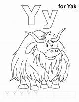 Yak Coloring Letter Pages Alphabet Clipart Preschool Practice Handwriting Kids Worksheets Color Printable Bestcoloringpages Print Actual Link Just Letters Animal sketch template