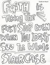 Faith Coloring Pages Step Staircase Taking Whole Even Don When First sketch template