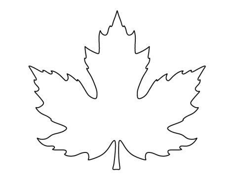 printable large maple leaf template