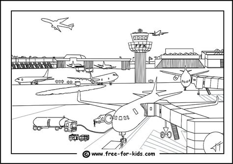 airport colouring page thumbnail image thema ter land ter zee en