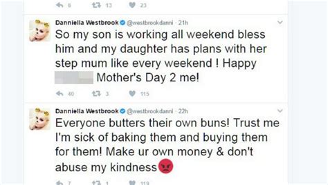 happy f king mother s day alone danniella westbrook rants after discovering her daughter