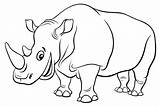 Rinoceronte Colorear Rhino Neushoorn Rhinoceros Kleurplaat Grappige Desenho Portafortuna Divertente Personaggio Karakter Divertido Vettore Escolha sketch template