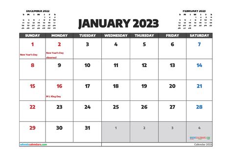 printable january  calendar  templates