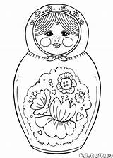 Coloring Matryoshka Pages Russian Toy Coloriage Colorkid Petersburg Palace Winter St Matriochka Imprimer Gratuit Dolls Russe Doll Print Maternelle Federation sketch template