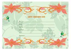 manicure gift certificate template stock  create