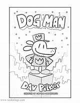 Coloring Dog Man Pages Dogman Book Color Fun Printable Characters Kids Colouring Sheets Pilkey Character Dav Cover Captain Underpants Print sketch template