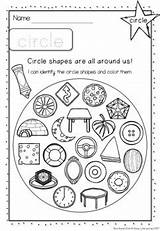 Objects Coloring Worksheets Shapes Everyday Shape Color Preview sketch template