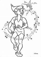 Coloring Pan Peter Pages Flying Tinkerbell Popular sketch template