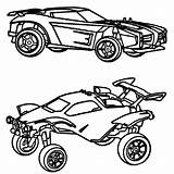 Fennec Xcolorings Octane Psyonix Vehicular Soccer sketch template
