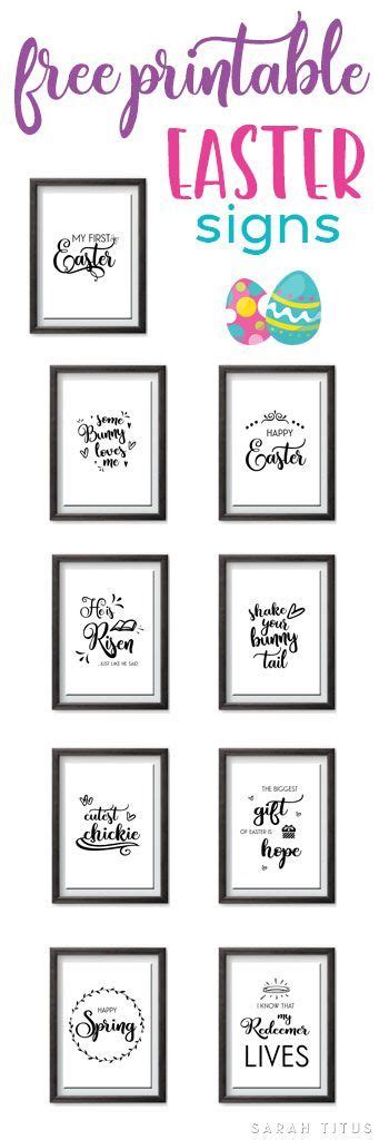 printable easter signs easter printables  easter signs
